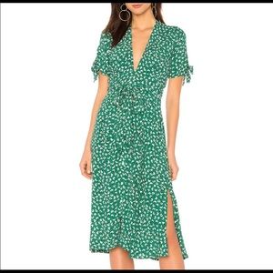 Faithfull the brand Nina vintage midi dress green